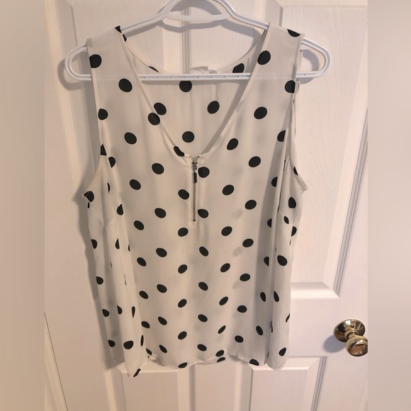 Black and White Polka Dot Tank Top from Penningtons - Picture 1 of 4